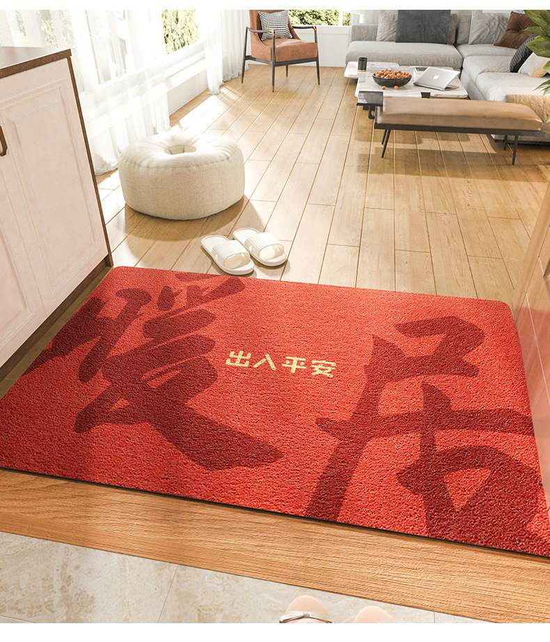 Estera de entrada China estera de piso estera de entrada doméstica estera de suelo alfombra resistente al desgaste antideslizante pvc red mat pic 10