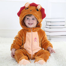 奇乐兔冬季法兰绒加厚造型动物哈衣0-3宝宝童装爬服批发 总链接详情2