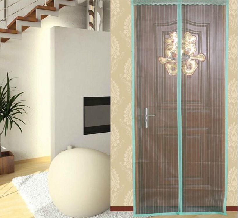 夏日防蚊防虫防尘门帘DIY尺寸可调节静音磁性软纱窗门现货批发详情3