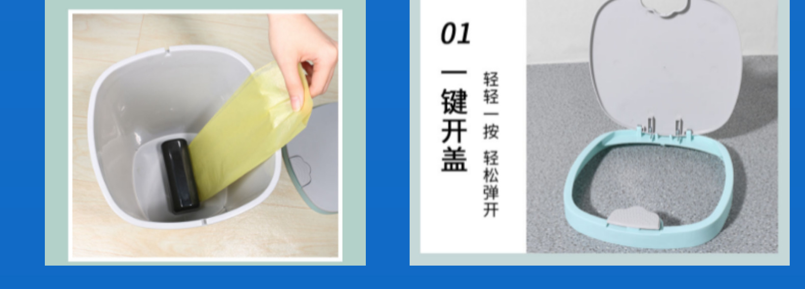 Wholesale of large-sized, slotted, wall-mounted, and covered kitchen hanging storage bins for bathroom trash cans and toilets pic 11