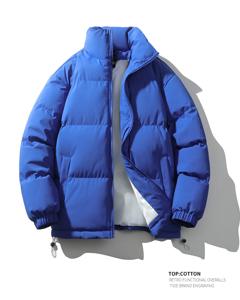 2024冬季宽松男士棉衣港风纯色立领外套上衣服棉袄加厚防寒袄子潮详情8