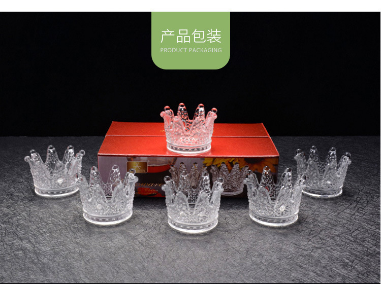 北欧风玻璃皇冠摆件烛台收纳置物架水晶摆件详情5