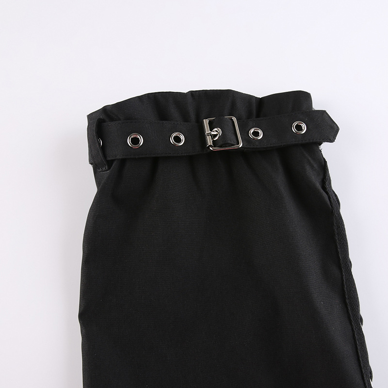 Dark style butterfly print metal buckle straight-leg slimming sock for women 2022 Summer cross-border Amazon export new style pic 17