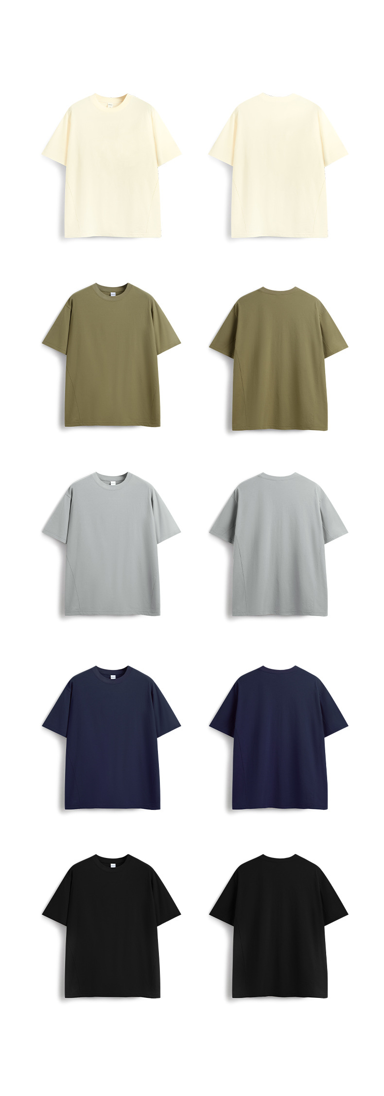 INF男装|150g立体剪裁T恤2024春夏新品宽松潮牌圆领短袖上衣详情41