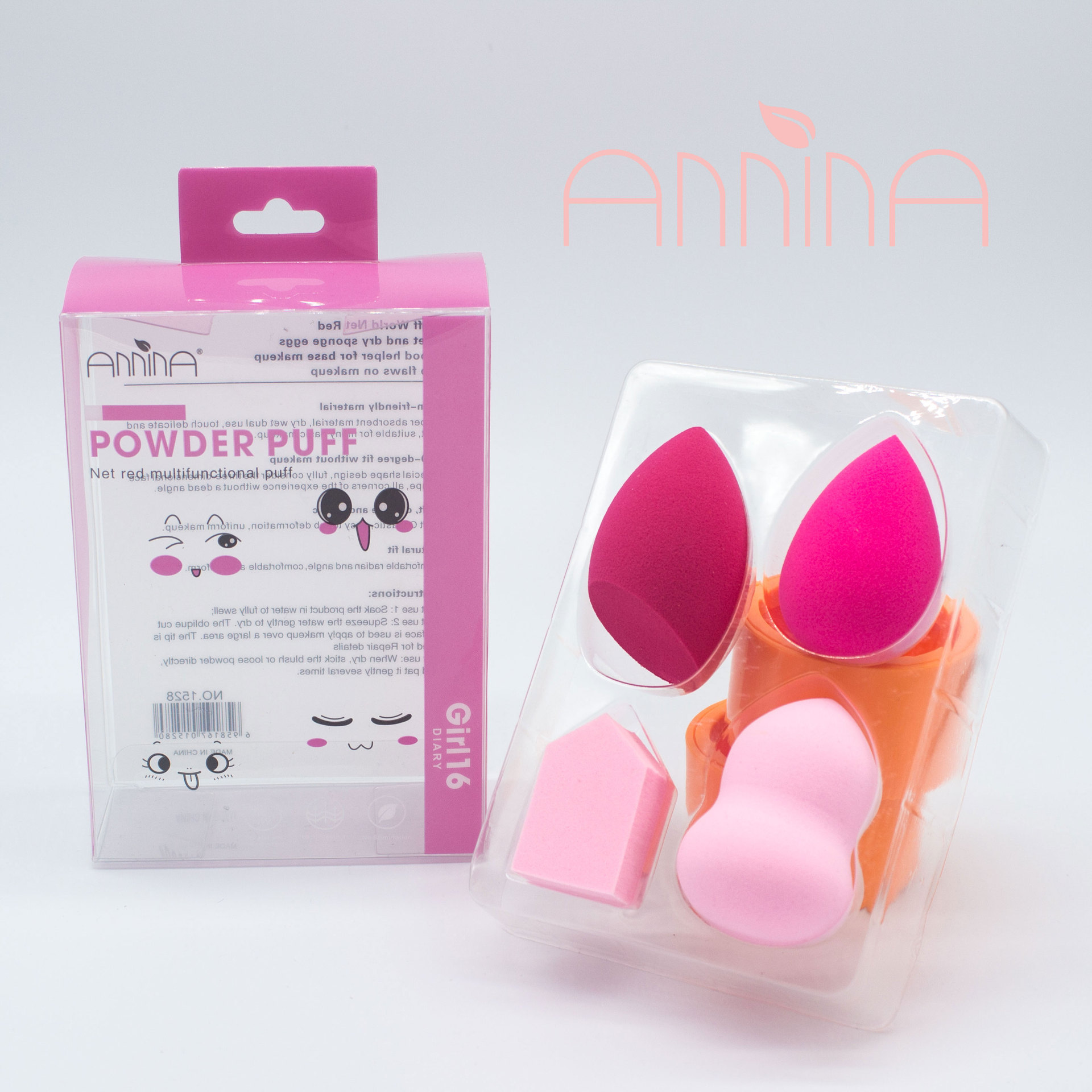 In stock: Gourd water drop diagonal cut powder puff, dry and wet dual-purpose, makeup sponge, beauty egg set, soft and non-powdery powder puff pic 4