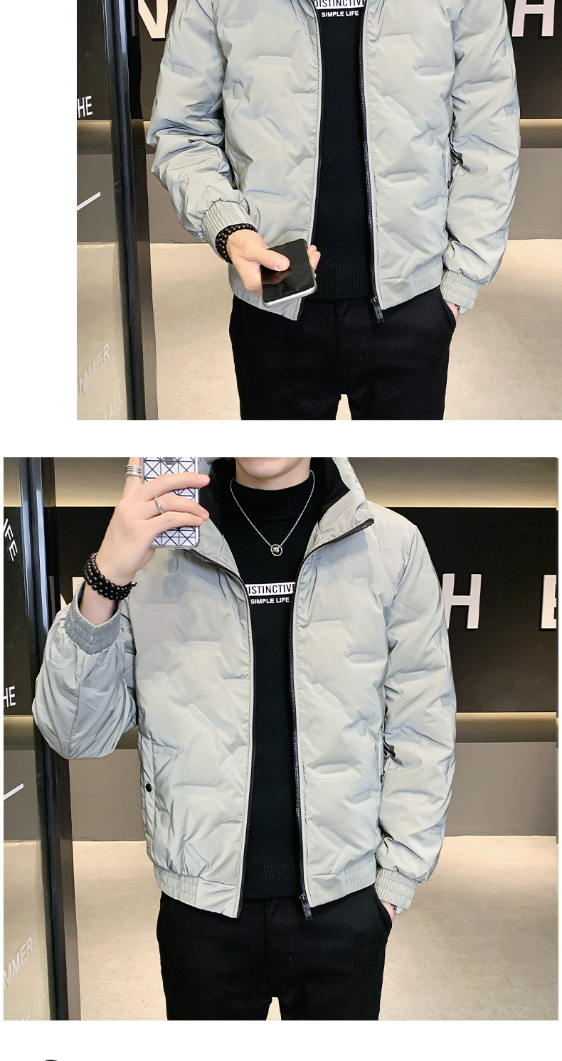品质男士冬款羽绒服加绒加厚保暖亮面免洗韩版修身百搭羽绒服男详情8