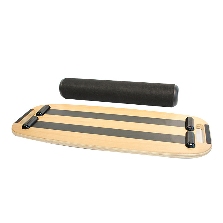 Wooden anti-slip yoga balance board, rehabilitation and training balance trainer, wooden board, home fitness board pic 5