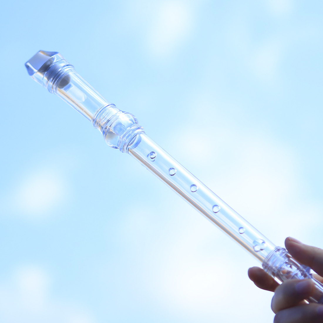 8-hole vertical flute, black and transparent, G-key ABS vertical flute, a wind instrument for children and students to start learning in class pic 11