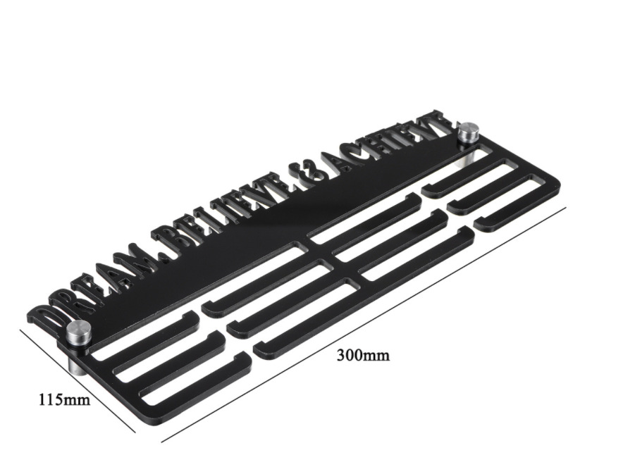 跨境美式奖牌架铁艺奖牌展示架奖章收纳架DREAM BELIEVE ACHIEVE详情3