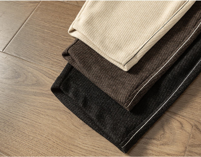 如果醋酸休闲裤女秋冬加厚美拉德宽松现货针织小个子镰刀裤23121详情23