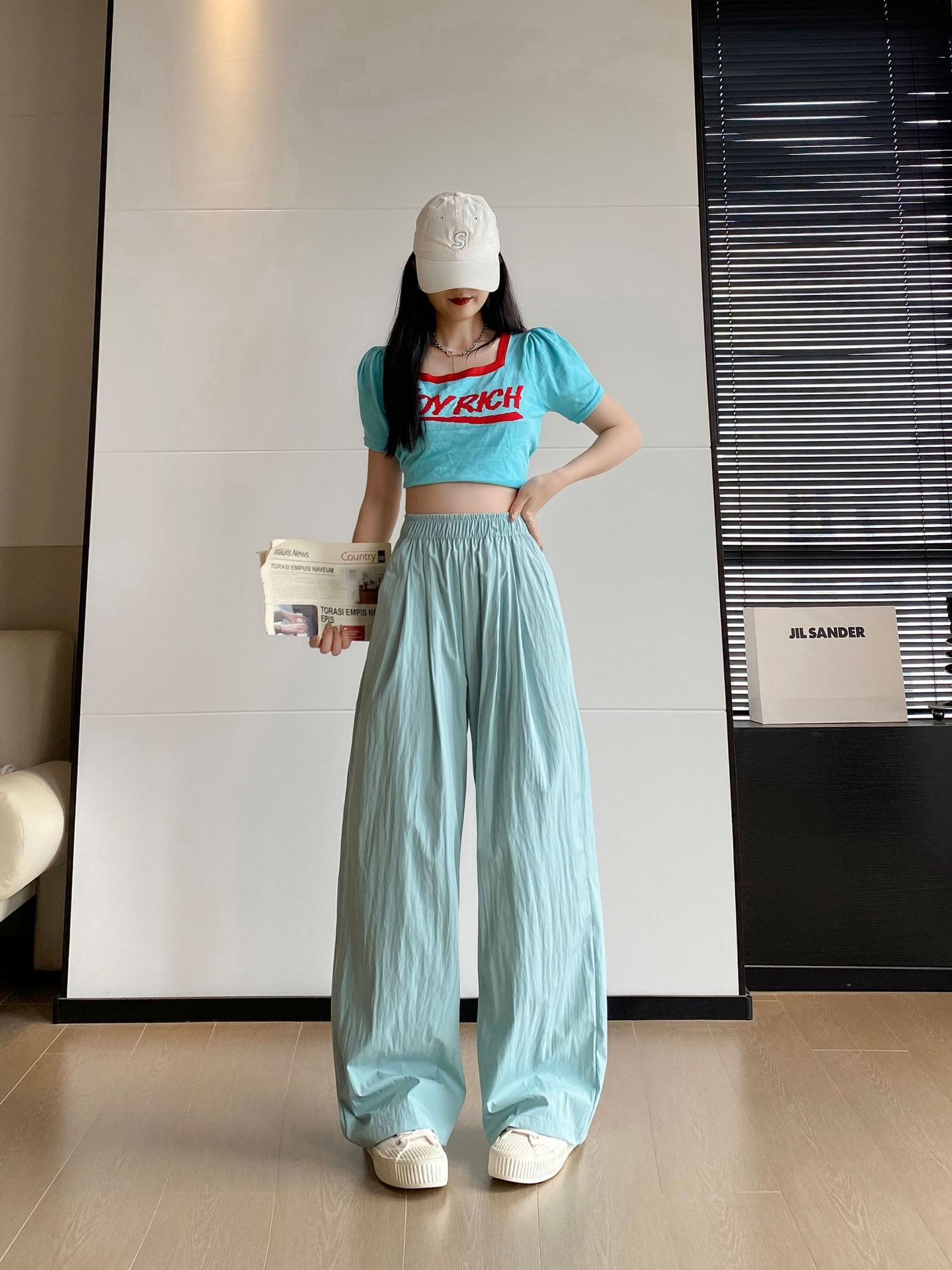 休闲裤女夏季新款高腰裤子显瘦速干大码清凉阔腿裤韩版百搭山本裤详情15