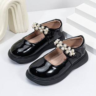 女童皮鞋2024新款红色公主鞋春夏季宝宝小女孩平底单鞋儿童软底鞋详情4