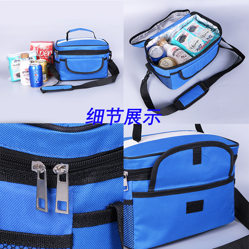 Factory direct sales: Thickened insulated bags, aluminum film bento, lunch bags, large-capacity lunch box bags, hand-held outdoor picnic ice packs pic 5