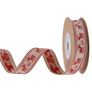 跨境新款拉花红绿耳朵边圣诞毛球丝带礼品礼物蛋糕盒包装彩带10码详情6