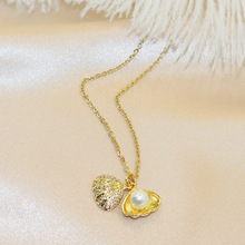 新款畅销满钻钥匙锁项链时尚钛钢锁骨链个性气质网红饰品厂家直营详情3