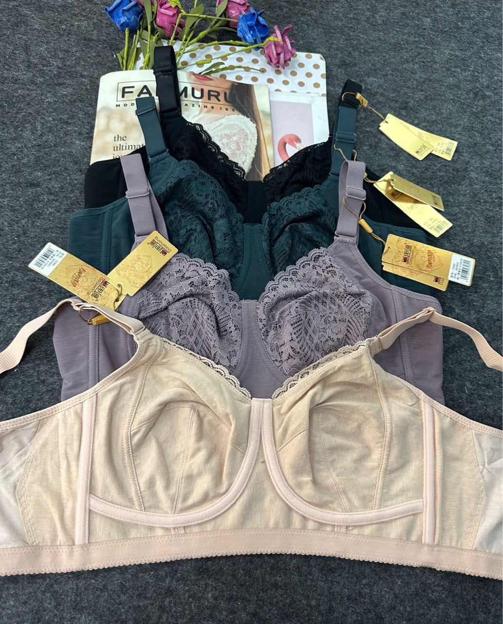 Wholesale of 7080# free shipping full-cup cup, oversized, ultra-thin, all-cotton cup adjustable top support, comfortable and breathable bra pic 11