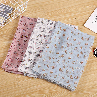 2020 new summer chiffon printed fabric white base printed polyester fabric small floral print dress mask fabric pic 15