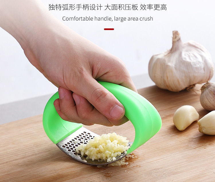 Large household ring-shaped garlic puree press, garlic mopping machine, stainless steel manual garlic paste picking tool, garlic peeling tool pic 9
