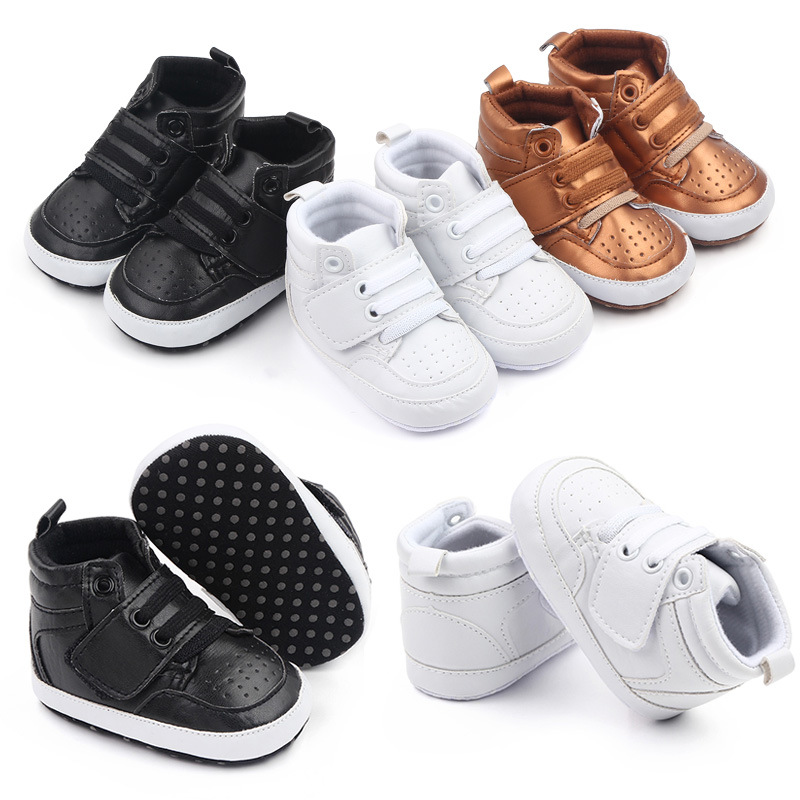 Wholesale of high-top casual sports soft-soled shoes for baby boys aged 0-12 months, baby shoes and walking shoes 2755 pic 1