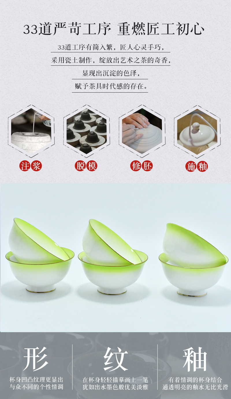碗碟盘子批发北欧风简约釉中彩骨瓷饭碗10个装家用陶瓷餐具套装详情8