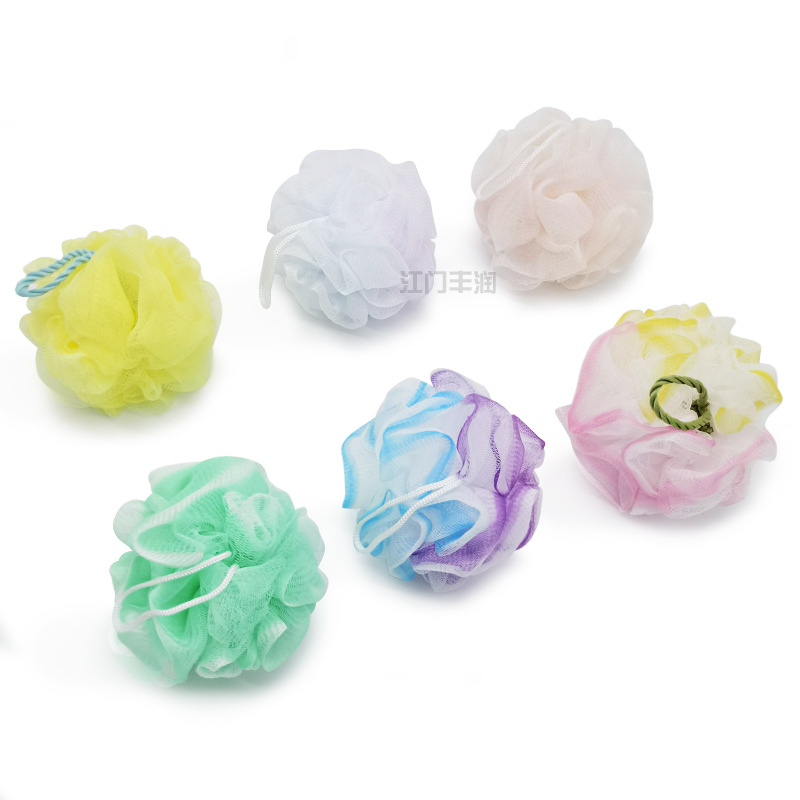 Bath ball manufacturers wholesale 20g and 30g colorful mixed flower scrubbing bath flower foaming nets, customizable in various styles pic 7