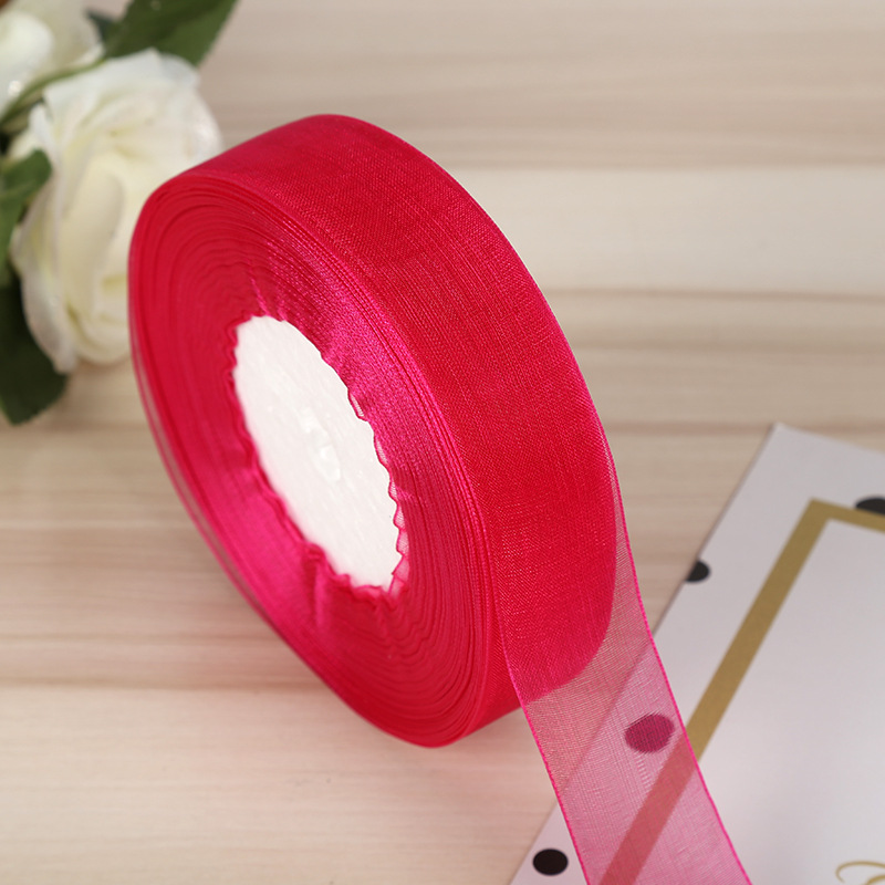 2.5cm ribbon DIY gift packaging tape, edge tape, red ribbon, silk ribbon, satin ribbon, wedding colorful ribbon pic 11