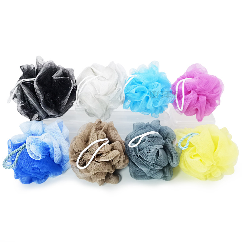 Bath ball manufacturers wholesale 20g and 30g colorful mixed flower scrubbing bath flower foaming nets, customizable in various styles pic 5