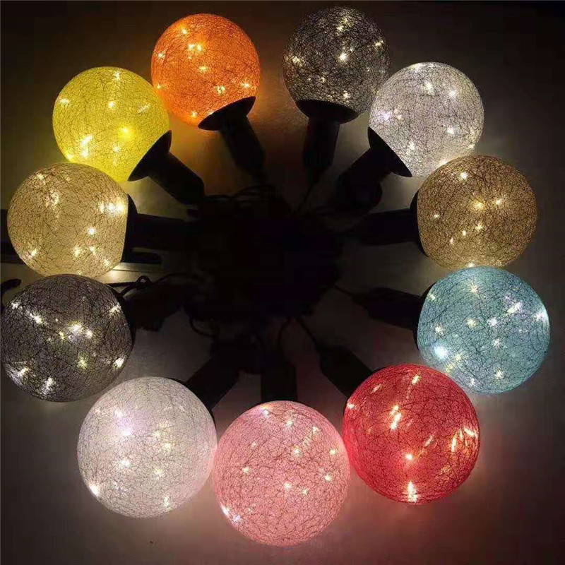led cotton ball lights, hook pull string lights, Christmas party decorative lights, creative lights, coffee atmosphere decorative lights pic 4