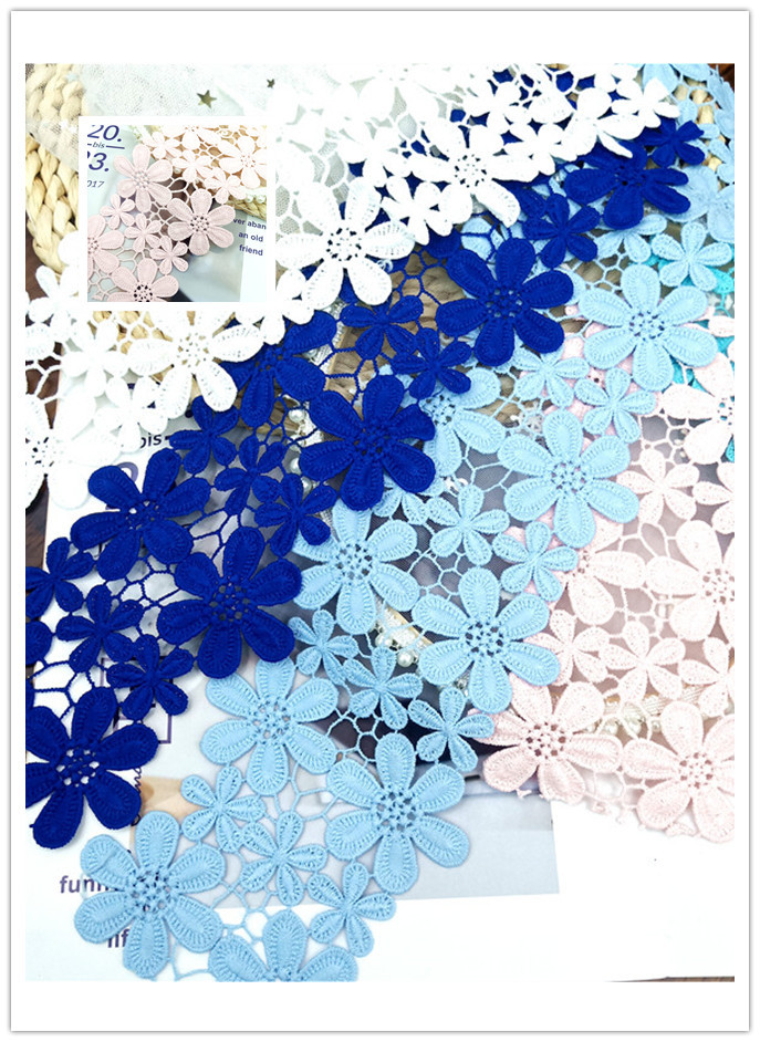 Factory direct sales of lace, milk silk water-soluble lace, classic clothing accessories, plum blossom embroidery. Colors available upon order pic 9