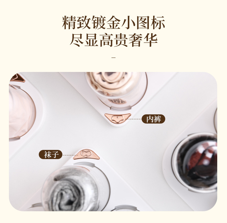 袜子短裤收纳盒壁挂式透明衣橱柜门装袜子神器塑料内衣内裤收纳盒详情8