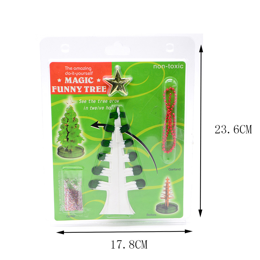 Douyin Internet celebrity best-selling paper tree blooming magic Christmas tree blooming when exposed to water paper toys wholesale cross-border pic 3