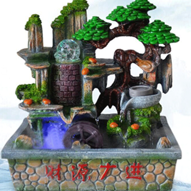 Wholesale of traditional Chinese flowing water handicrafts, indoor flowing water fountains, micro-landscape flowing water ornaments pic 9