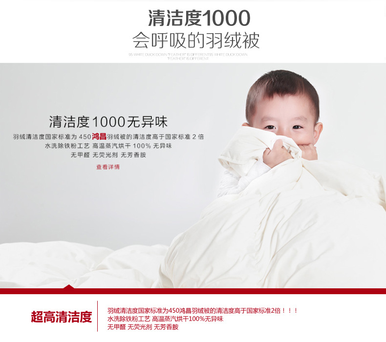 Seven-star hotel supplies: White goose down quilt, high-end down quilt core pic 17