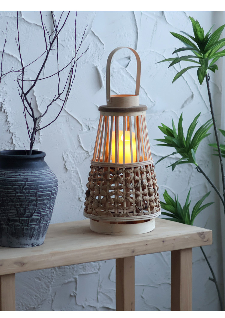 Large quantity discounts are available. Wooden wind lanterns, new Chinese-style candles, candlesticks, high-end lanterns, wabi-sabi style model room pic 12