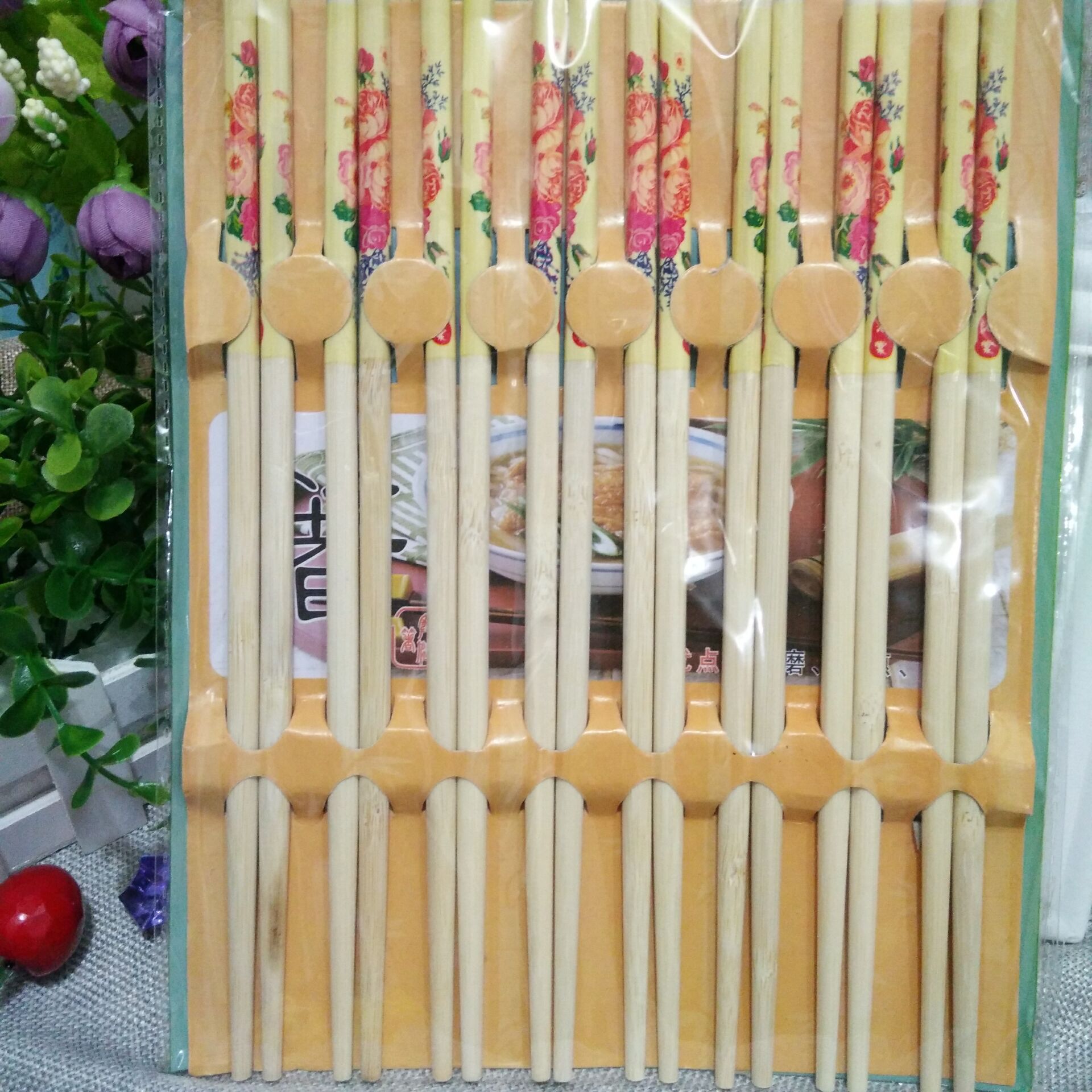New eco-friendly and disinfected chopsticks, hot pot chopsticks, bamboo chopsticks, natural bamboo and wood unpainted chopsticks, 5 pairs, 10 pairs, hotel chopsticks pic 3