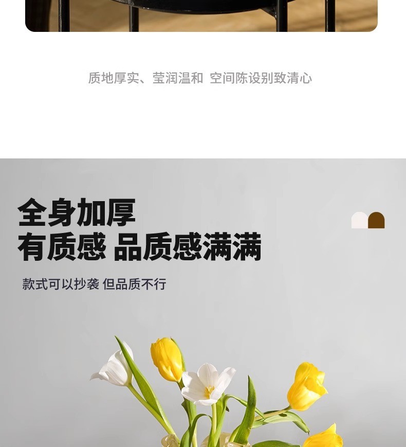 Vintage glass vases, living room flower arrangements, hydroponic, high-end pleated skirts, French retro ornaments, table soft decorations pic 4