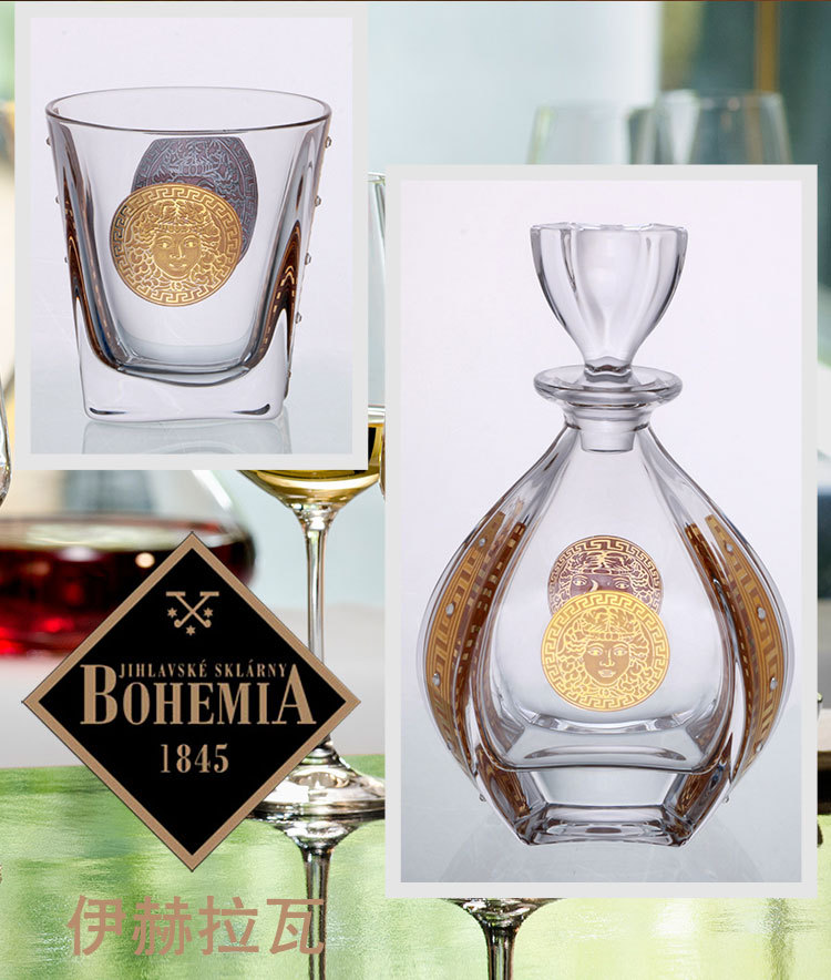 new style whisky brandy sets gold painted drinkware Whisky Painted Gold Set pic 6