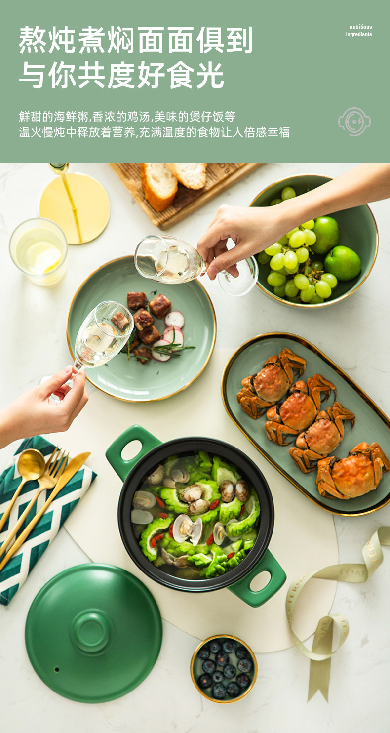 CNNB clay pot stew pot, household gas ceramic soup pot, small high-temperature resistant 煲仔饭 pot, stone pot for making soup, clay pot pic 5