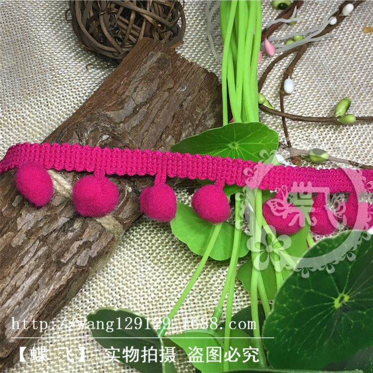 35个色现货供应1.3cm中直角毛球花边服装辅料三角球DIY手工花边辅料毛球详情33