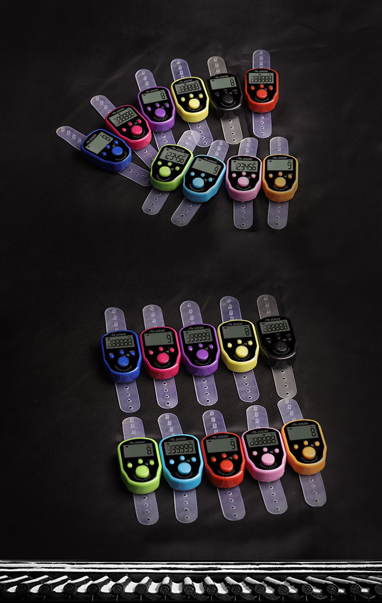 Five-channel full counter with 100 sound reminder, chanting counter ring, luminous manual counter pic 2