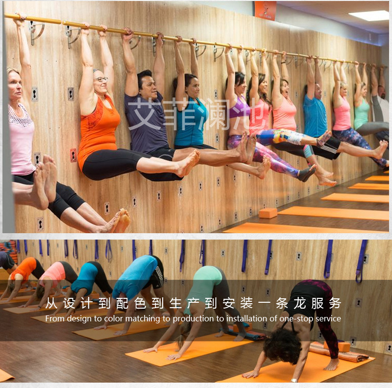 Factory direct sales yoga wall, Iyengar stretch band, Iyengar wall, rehabilitation wall installation, customized yoga wall pic 7