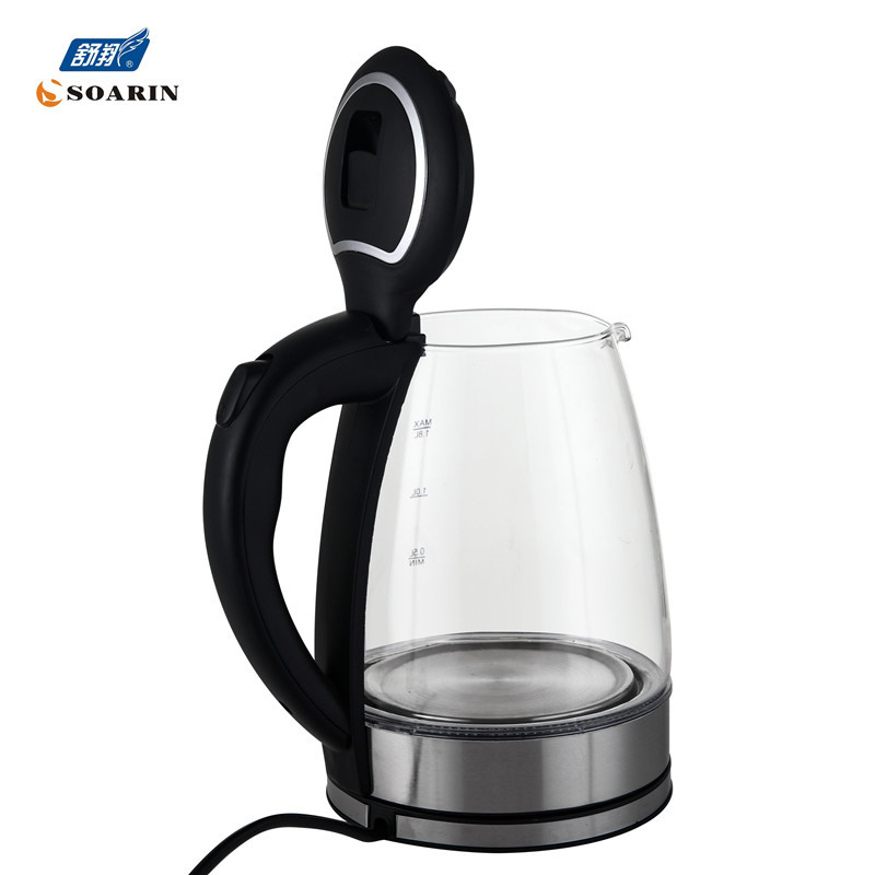 English export round plug SOARIN high-power glass electric kettle 980, 1.8L kettle pic 3