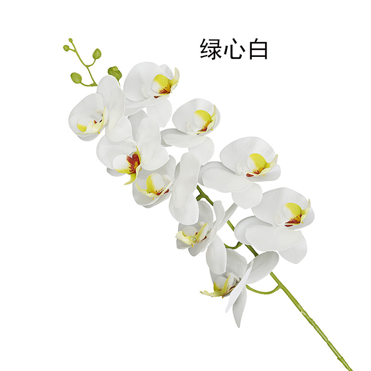 Artificial Phalaenopsis artificial flower home decoration artificial flower hand feel film 9-head Phalaenopsis artificial flower factory wholesale pic 16