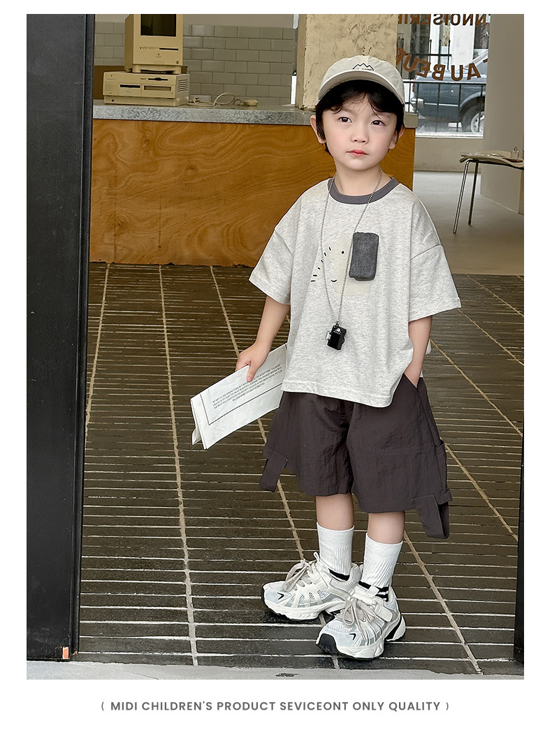 夏款童装儿童短袖T恤男童纯棉圆领上衣韩版宝宝可爱小狗半袖夏装详情30