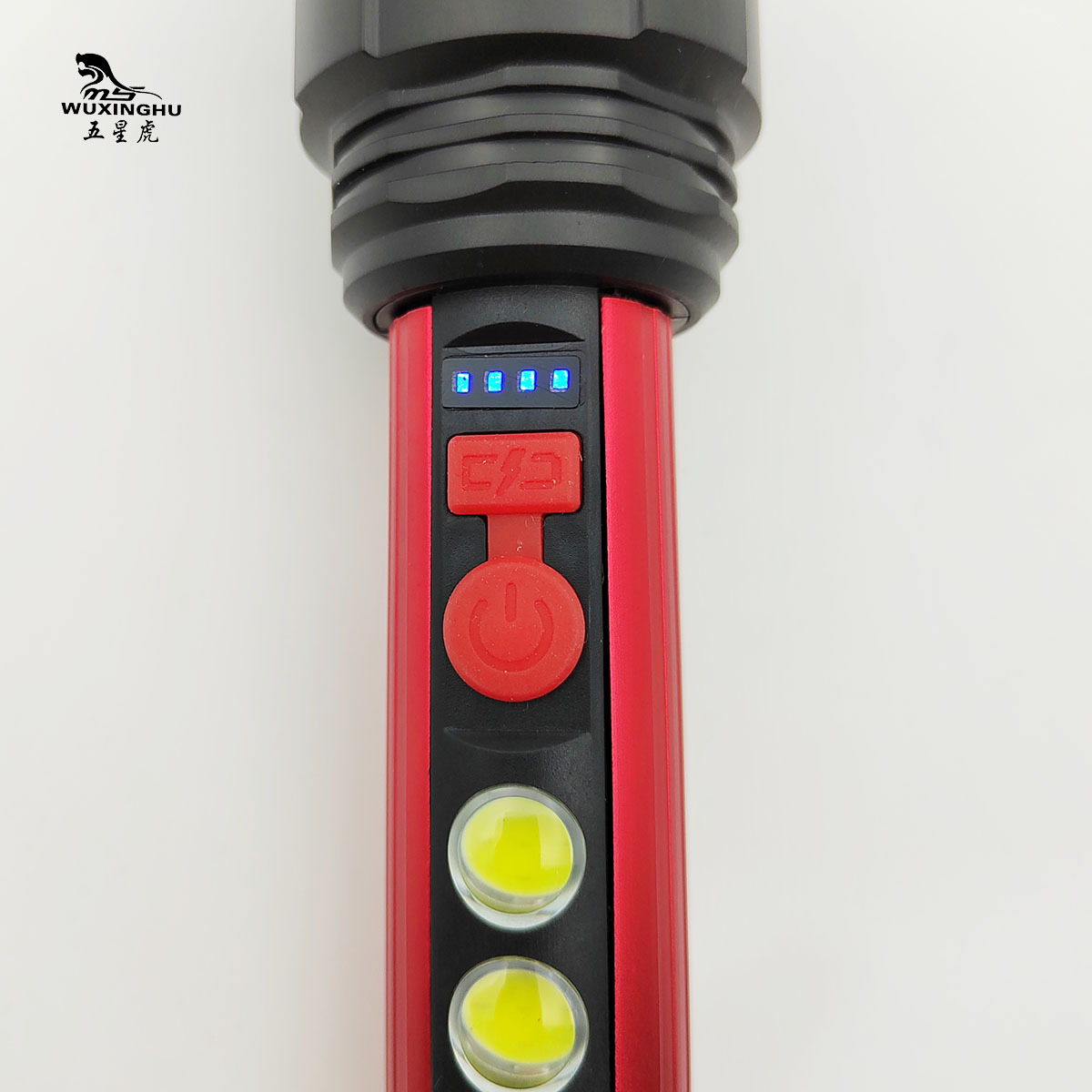 New zoom high-intensity aluminum alloy flashlight with charging power display and COB side light outdoor long-range flashlight pic 5