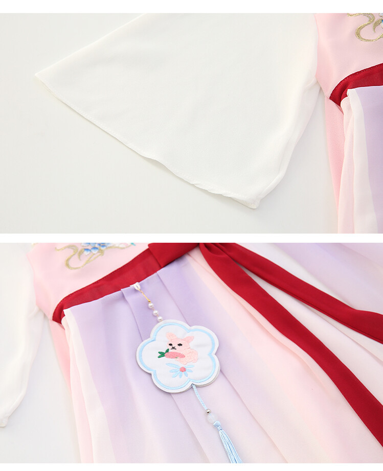 汉服女童春薄款中国风襦裙连衣裙古装超仙春季小女孩儿童唐装批发详情43