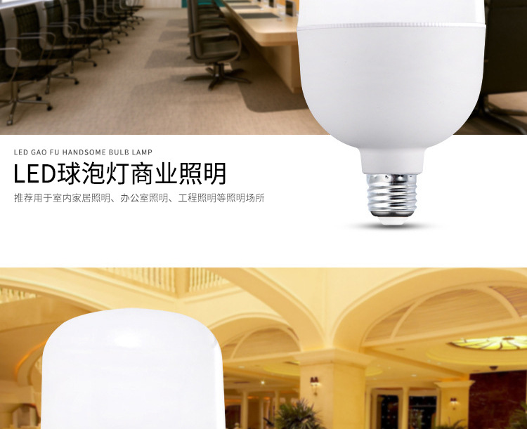 led灯泡 批发 塑包铝球泡 家用节能球泡灯 E27/B22高富帅球泡灯 pic 11
