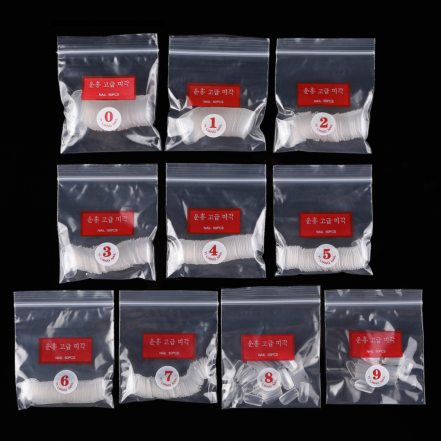 Venta directa de fábrica 500 piezas en bolsa estilo corto full stick uñas falsas color claro shanilak pic 7
