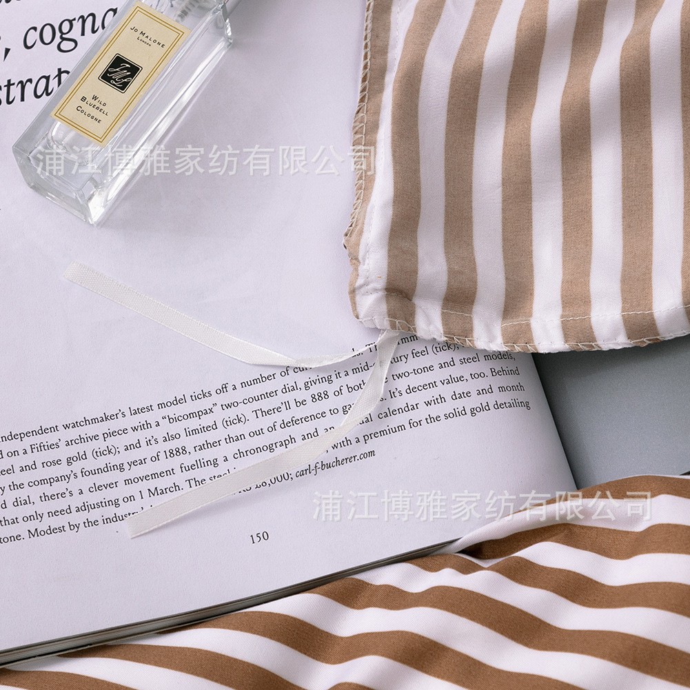 Cross-border supply Amazon best-selling bedding two-piece set, duvet cover, pillowcase, checkered and striped three-piece set manufacturer wholesale pic 11