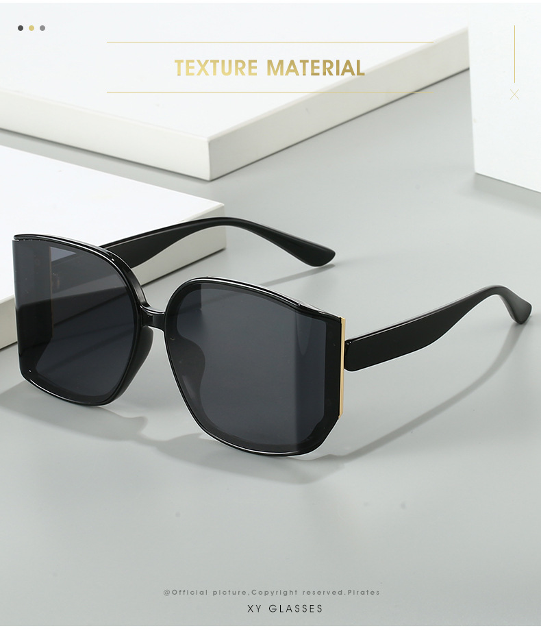 Fashionable large-frame multi-sided curved lens sunglasses, high-end European and American UV-resistant sunglasses, and personalized street style glasses pic 2